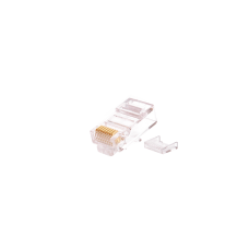 NMC-RJ88RE50UD2-100 Коннектор под витую пару, категории 5e, 8P8C, со вставкой, универсальные ножи, 100 шт.