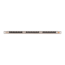 NMC-RP24SD2-HU-MT Экранированная патч-панель, 24 порта, 19', 0,5U, категория 5e