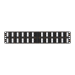 NMC-RP48UD2-AN-2U-BK Неэкранированная патч-панель с угловыми портами, 48 портов, 19', 2U, категория 5e