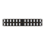 NMC-RP48UE2-AN-2U-BK Неэкранированная патч-панель с угловыми портами, 48 порта, 19', 2U, категория 6