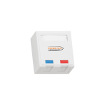 NMC-WO2UD2-FT-ST-WT Настенная розетка неэкранированная, кат.5e, 2 порта, на модулях серии FT