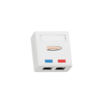 NMC-WO2UD2-WT Настенная розетка неэкранированная, кат.5e, 2 порта, на печатных платах