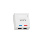 NMC-WO2UE2-WT Настенная розетка неэкранированная, кат.6, 2 порта, на печатных платах