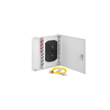 NMF-WP08FCUS2-IP-ES-GY Оптический кросс NIKOMAX настенный, укомплектованный на 8 портов FC/UPC, SM 9/125 OS2, полный комплект