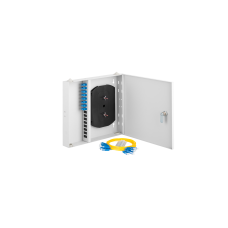 NMF-WP08SCUS2-IP-ES-GY Оптический кросс NIKOMAX настенный, укомплектованный на 8 портов SC/UPC, SM 9/125 OS2, полный комплект