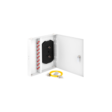 NMF-WP16FCUS2-IP-ES-GY Оптический кросс NIKOMAX настенный, укомплектованный на 16 портов FC/UPC, SM 9/125 OS2, полный комплект