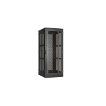 TFA-338010-PPPP-BK Ш800хГ1000мм, дверь перфорация, одностворчатые перфорированные цельнометаллические стенки, черный
