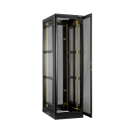 TFE-426010-PPPP-BK Ш600хГ1000мм, дверь перфорация, перфорированные стенки, черный