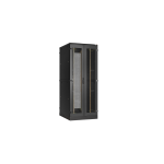 TFA-428012-WHWH-BK Ш800хГ1200мм, двухстворчатые перфорированные двери, двухуровневые металлические стенки, черный