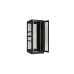 TFA-428012-WHWH-BK Ш800хГ1200мм, двухстворчатые перфорированные двери, двухуровневые металлические стенки, черный