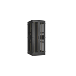 TFA-428010-WEWE-BK Ш800хГ1000мм, двухстворчатые перфорированные двери, двухуровневые перфорированные металлические стенки, черный
