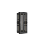 TFA-428012-WEWE-BK Ш800хГ1200мм, двухстворчатые перфорированные двери, двухуровневые перфорированные металлические стенки, черный