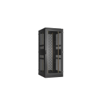 TFA-478010-PEPE-BK Ш800хГ1000мм, одностворчатые перфорированные двери, двухуровневые перфорированные металлические стенки, черный
