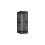 TFA-478010-WEWE-BK Ш800хГ1000мм, двухстворчатые перфорированные двери, двухуровневые перфорированные металлические стенки, черный