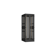 TFA-478010-WEWE-BK Ш800хГ1000мм, двухстворчатые перфорированные двери, двухуровневые перфорированные металлические стенки, черный