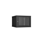 TWI-096060-R-G-BK Ш600хГ600мм, стеклянная дверь, черный
