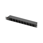TLK-RSC09-MF-01-BK 9 гнезд Schuko, 10 A, горизонтальный, алюминиевый корпус