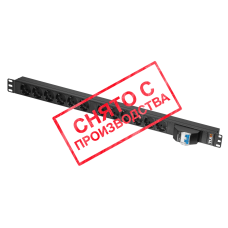 TLK-PSC12-MD-01-BK 12 гнезд Schuko, 10 A, вертикальный, алюминиевый корпус