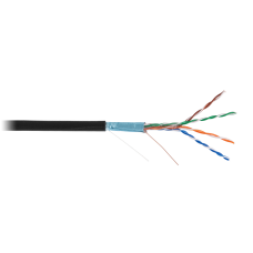 EC-UF004-5E-PE-BK Кабель F/UTP 4 пары, Кат.5e, одножильный, BC (чистая медь), внешний, PE до -40C, черный, 305м EC-UF004-5E-PE-BK Кабель F/UTP 4 пары, Кат.5e, одножильный, BC (чистая медь), внешний, PE до -40C, черный, 305м