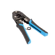 EC-CI-286 Инструмент обжимной профессиональный, 2 гнезда, торцевой, с возвратной пружиной, совместим с коннекторами: RJ45/8P8C, RJ12/6P6C, RJ11/6P4C