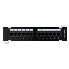 EC-UWP-12-UD2 Коммутационная панель настенная, 12 портов, Кат.5e, RJ45/8P8C, неэкранированная, черная