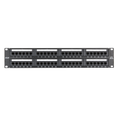 EC-URP-48-UD2 Коммутационная панель 19", 2U, 48 портов, Кат.5e, неэкранированная, черная
